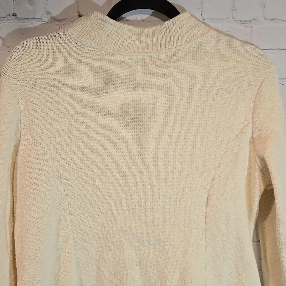 Willow cream button front cotton cardigan size S - Picture 7 of 8